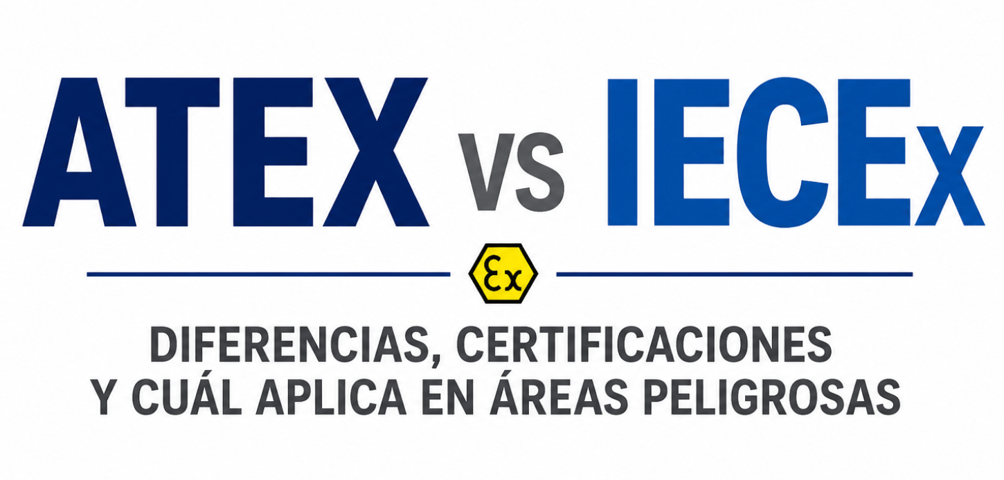 ATEX vs IECEx: diferencias, certificaciones y cuál aplica en áreas peligrosas